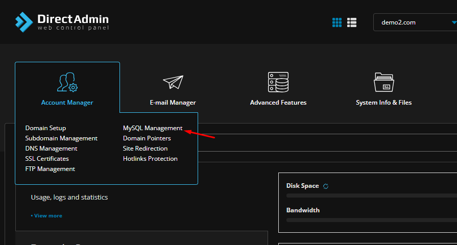 Restore Database trên Direct Admin