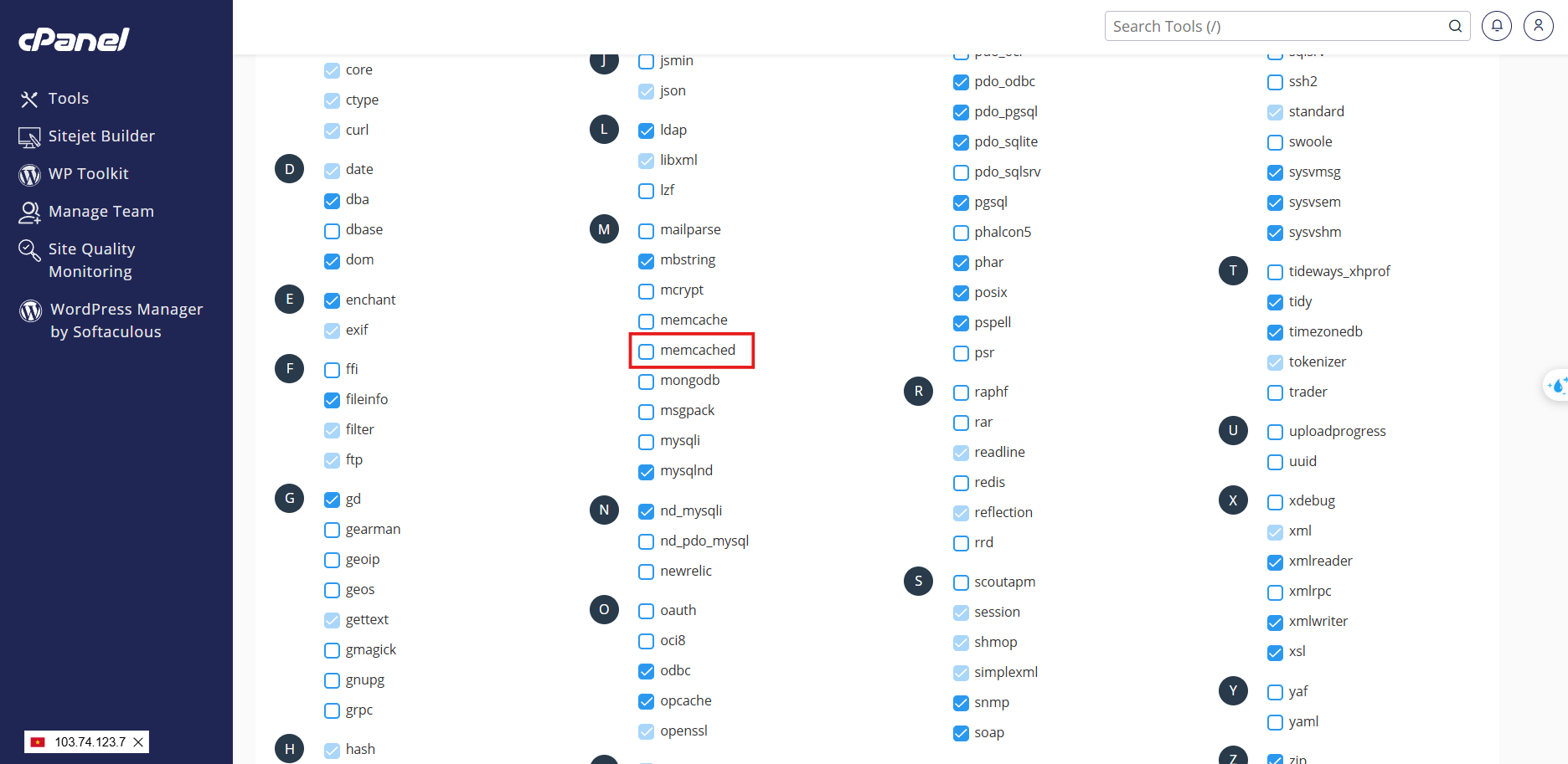 Tìm Memcached