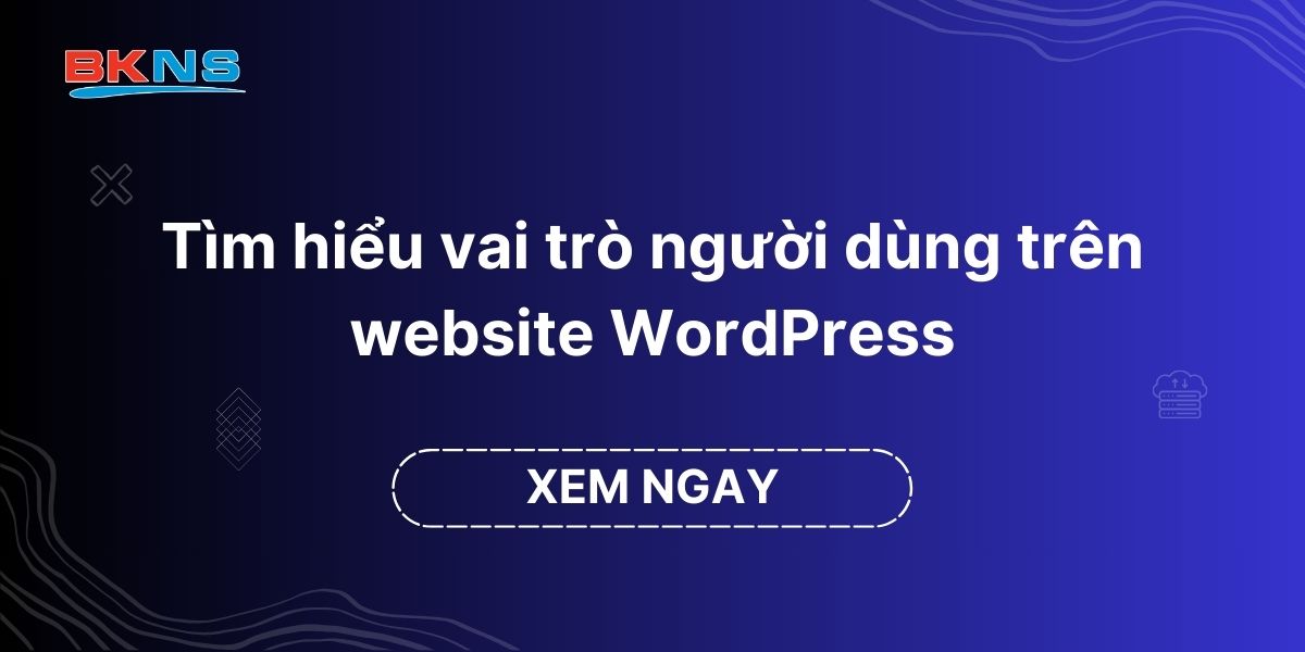 Tìm hiểu vai trò người dùng trên website WordPress