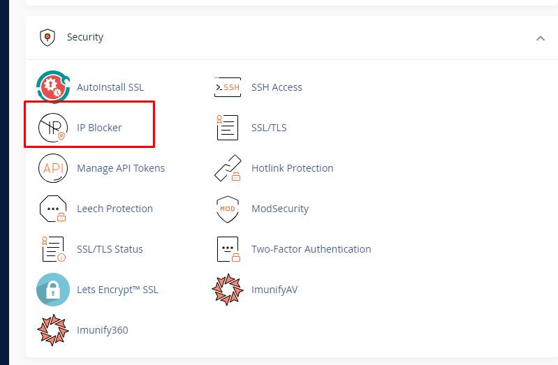 Tìm thư mục IP Blocker.