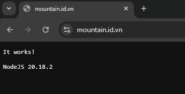 Kiểm tra thử xem nodejs đã hoạt động hay chưa