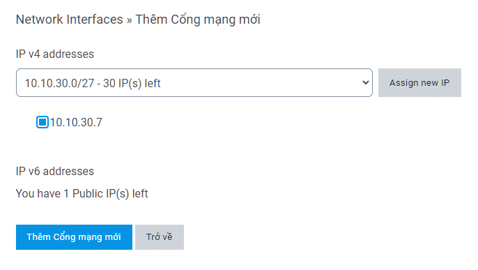 Hướng Dẫn Thêm Private IP